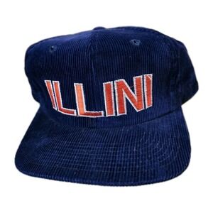 Illini Snapback Corduroy Navy Blue Illinois Fighting Hat Script Twins Ent Taiwan